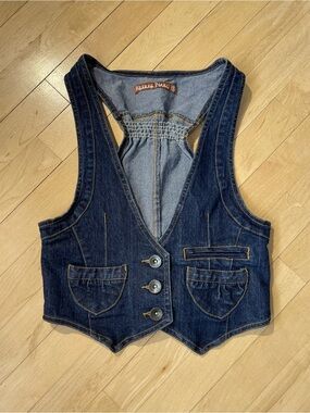 Highway Jeans dark wash stretch denim vest